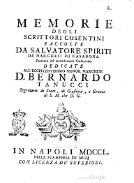 Memorie degli scrittori cosentini raccolte da Salvatore Spiriti de  marchesi di Casabona ..