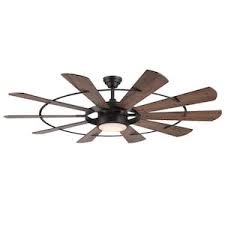 Harbor Breeze Eureka 60 In Bronze Led Indoor Ceiling Fan With Light Kit And Remote 10 Blade Lowes Com In 2020 Ceiling Fan With Light Ceiling Fan Fan Light
