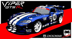 Dodge Viper Gts R Tableau Peinture Voiture De Course Americaine Pop Art Moderne Dessin Voiture Voiture De Course Dodge