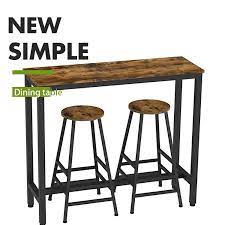 This black dining set easily accommodates four people and takes up very little space when it isn't in use as the two benches can be stored under the table. 3 Piece Table And Chair Set Compact Dining Bar Table Set Small Space For Kitchen Living Room Dinette Coffee Dining Breakfast China Dining Table Set Kitchen Dining Room Sets Made In China Com