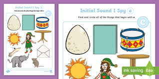 Plant names that start with the letter 'e'. Initial Sounds I Spy Activity Letter E