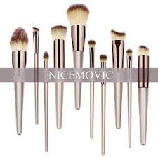 Nicemovic 10pcs Eye Shadows Make Up Brushes Kit Makeup Brush Set Makeup Brushes Eyeshadow Makeup