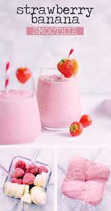 Strawberry Banana Smoothie Recipe Gimme Some Oven Recipe In 2021 Strawberry Banana Smoothie Recipes Banana Smoothie Best Strawberry Banana Smoothie