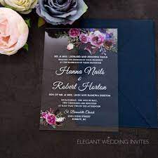 Check spelling or type a new query. Clear For Florals Acrylic Wedding Invitation Thickness 2mm With Florals In Purple Tones Ewia007