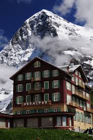 hotel bellevue des alps with eiger in the background places in switzerland switzerland alps