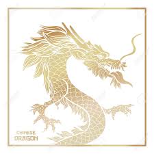 Chinese Mythic Dragon Poster Template Legendary Oriental Mythological Creature On White Background Asian C Banner Design Layout Poster Template Banner Design