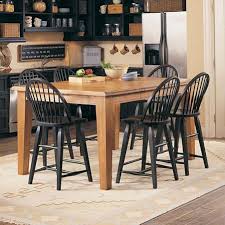 Made in the usa, it has a stainless steel trestle base with four bent, overlapping legs in a radial pattern. Broyhill Furniture Attic Heirlooms Counter Height 7 Piece Dining Set Fmg Local Home Furnishing Pub Table And Stool Sets