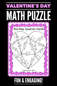 One Step Equations With Positive Solutions Puzzle One Step Equations Math Equations