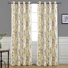 Next day delivery & free returns available. Set 2 Blue Gray Grey White Large Floral Curtains Panels Drapes 84 In L Darkening Home Garden Avm Ua Window Treatments Hardware