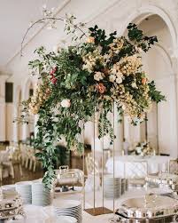 Big Beauty Love Playing With Composition And Balance With These Raised Pieces Tall Wedding Centerpieces Wedding Table Flowers Wedding Table Centerpieces