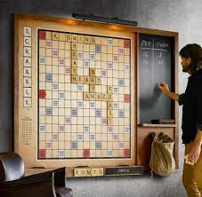 10 Cool Things You Need For A Classy Game Room Giant Wall Scrabble Wall Scrabble Game Game Room