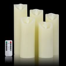 If you are looking for flameless candles that sparkle more than usual, check out giftable flameless candles flickering led. Buy Flameless Battery Operated Led Candles With Remote Timer Set 5 6 7 8 9 Flickering Dancing Flame White Led Pillar Candles By Letetop Ivory Online At Low Prices In India Amazon In