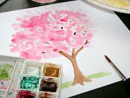 I also used cryptomattes (on materials and objects) to bring variations in the hues of grass or tree trunks. Cherry Blossom Painting Tutorial How To Paint Cherry Blossom Trees
