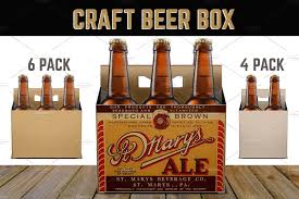 Download Beer Box Cider Box 6 4 Pack Creative Photoshop Templates Creative Market
