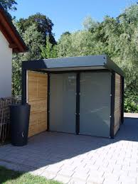 Gerateschuppen Geratehaus Metall Holz Garten Kaufen Bauen Modern Aus Holz Metall Anthrazit Anbau Workaholic 1 In 2020 Gartenhaus Metall Gartenhaus Modern Und Haus