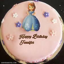 Beautiful Girl Birthday Cakes With Name Jennifer Birthday Cake Writing Happy Birthday Cake Girl Birthday Cake Kids Check out our happy birthday cake topper selection for the very best in unique or custom, handmade pieces from our party décor shops.