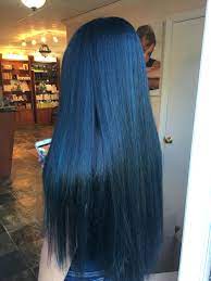 Blue Black Long Hair With Accents Of A Brighter Blue Throughout Long Hair Styles Long Hair Tumblr Pretty Hair Color