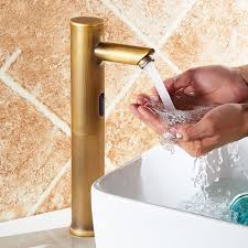 .arc bathroom faucet provides an easy and inexpensive way to give your bathroom an update. Juno Classic Antique Brass Automatic Sensor Bathroom Faucet