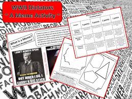 Dictators of WWII ~A Meme Activity~ | Teaching Resources
