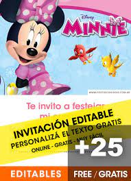 ¡tus invitados no querrán faltar a tu celebración! 25 Tarjetas De Cumpleanos De Minnie Mouse Gratis Para Editar Invitaciones Minnie Invitaciones De Cumpleanos De Minnie Mouse Tarjetas De Invitacion Minnie