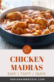 Chicken Madras Bold Spicy And Packed With Flavour Indian Ambrosia Recipe Indian Dinner Recipes Indian Food Recipes Chicken Madras