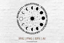Moon Phases Clipart Svg Png File Celestial Sun Moon Etsy In 2021 Clip Art Star Illustration Svg