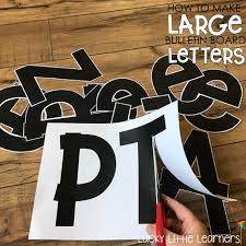 Beautiful free printable letters for bulletin boards www pantry. How To Make Large Bulletin Board Letters Lucky Little Learners