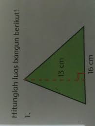 Luas = ½ x diagonal 1 x diagonal 2 luas = 1/2 x 16 x 12 luas = 1/2 x 192 luas = 96 cm 2. Hitunglah Luas Bangun Berikut Brainly Co Id