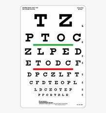 one sided snellen eye test chart 3m eye test chart for