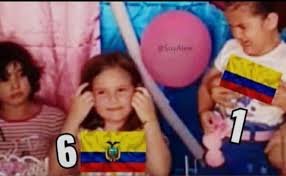 The ecuador centerback gets his second goal of the game to cap off a stunning rout against colombia. Los Mejores Memes Del Partido Ecuador Vs Colombia 6 1 Ecuador Noticias