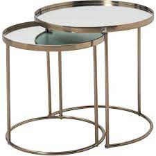 Shakedesign_coffee tables_noir rectangular bicoloured coffee table with top in t150 noir, c154 laccato bianco caldo and brass. Duo Nesting Table Set Of 2 Copper The One Uae