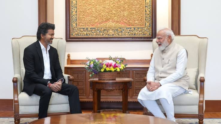 CM बनने के बाद पहली बार दिल्ली आए थलापति विजय, PM मोदी से की मुलाकात, जानिए किस मुद्दे पर केंद्र से मांगा समाधान - India TV Hindi