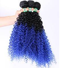 Parahair offers curly hair weft, indian weave hair,buy your perfect weave hair extension online ! China Synthetic Hair 16 20inch 3pcs Pack 1b Blue Hair Weaving Kinky Curly Hair Extensions Weft Synthetic Hair Weave Bundles China Deep Wave And Body Wave Price