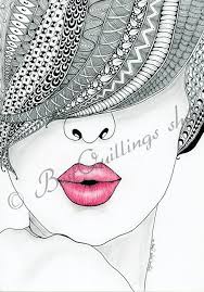 Original Zentangle Art Kiss Me Print A4 A3 Size Zentangle Art Mandala Design Art Zentangle