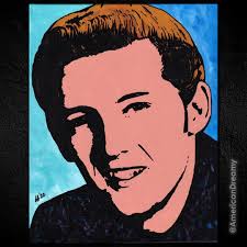 New! Original JERRY LEE LEWIS Pop Art Painting 8" X 10" Hand-painted  Artwork! Classic Rock Singer 50s 60s Fifties Great Balls of Fire Rip