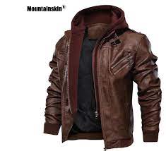 Mountainskin Leather Jacket Leather Jacket Men Faux Leather Coat