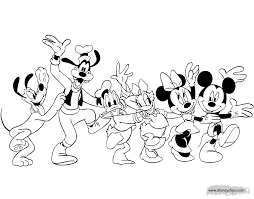 Mickey mouse is one of the most recognizable animated characters in disney studios. Mickey Mouse Friends Coloring Pages 5 Disneyclips Com