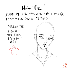 How to draw male hair step by step? Lion Girl Art