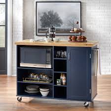 Chloe stainless steel top kitchen island/cart. Simple Living Rolling Galvin Microwave Storage Cart Overstock 18848623