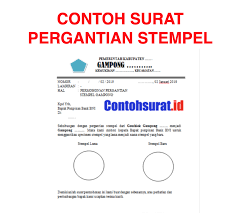 Contoh Surat Pergantian Stempel Surat Cap Pimpinan