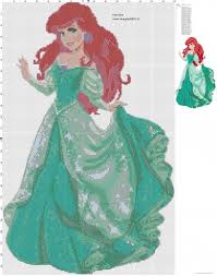 ariel the little mermaid cross stitch pattern free cross