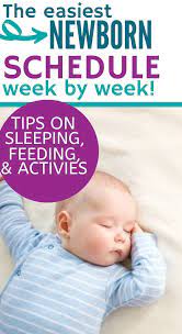The Easiest Newborn Schedule Week By Week Newborn Schedule Newborn Care Newborn Baby Tips