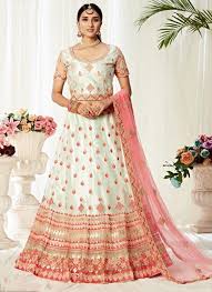 Infodriveindia provides latest zari embroidery export import data and directory of zari embroidery exporters, zari embroidery importers, zari embroidery buyers, zari embroidery suppliers. Buy Wedding Wear White Heavy Net Zari Embroidery Work Lehenga Choli 149405 Online