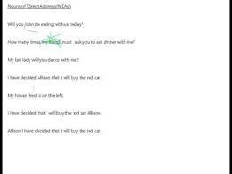 Nouns Of Direct Address Lesson Youtube