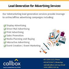 B2b Advertising Lead Generation Services Callbox Singapore Advertising Services Lead Generation Interactive Advertising