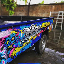 Dilihat dari gambar modifikasi motor beat diatas. Modifikasi Pickup 86 Wong Edan Bebas Karya Wijaya Foto5 Stiker Motor Premium Striping Motor Suka Suka Decal Motor Mr Stiker