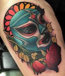 Maybe you would like to learn more about one of these? 580 Likes 1 Comments Wrestling Tattoos Wwe More Wrestlingtattoos On Instagram Super Rad Lucha Mask Done By T Wrestling Tattoos Tattoos Mask Tattoo
