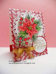 Power Poppy The Blog T Minus Six Days Folks Christmas Cards Handmade Christmas Cards To Make Poinsettia Cards