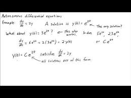 Introduction To Autonomous Differential Equations Math Insight