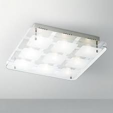 Elin Chrome 15 Square Frosted Glass Led Ceiling Light 6d218 Lamps Plus Led Ceiling Lights Ceiling Lights Contemporary Ceiling Light